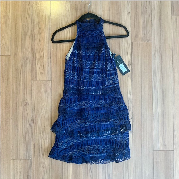 AX Paris blue lace layered skater dress NWT - Picture 5 of 10